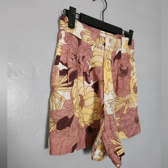 Ephemera Mai Tai Loose Fit Floral Linen Short Sz 2 - Picture 7 of 7